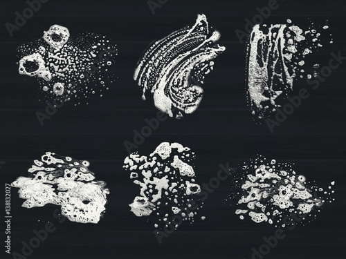 suds isolated in dark background