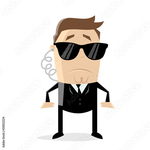 secret agent cartoon man
