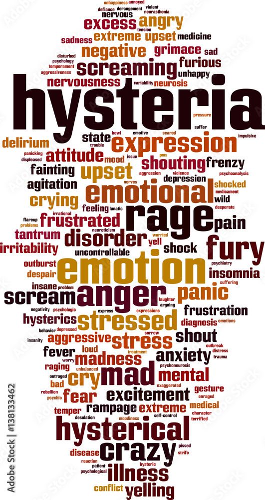 Obraz premium Hysteria word cloud