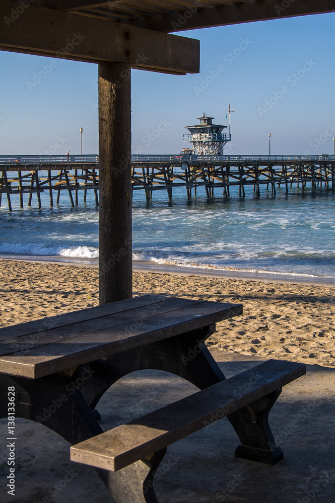 San Clemente pier on a sunny day in California