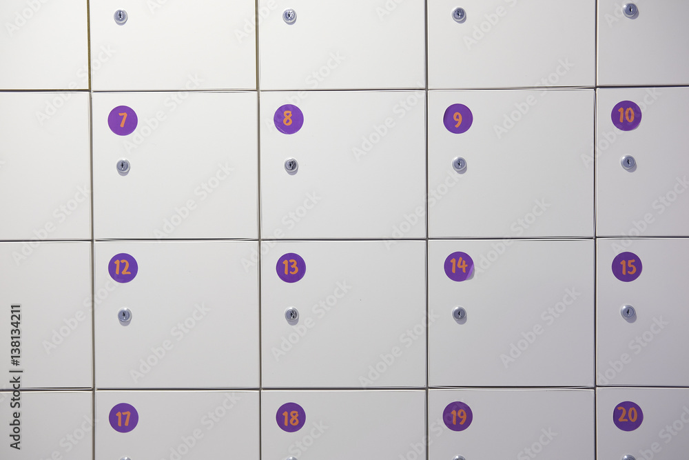 Boxes of locker close up Boxes of locker close up