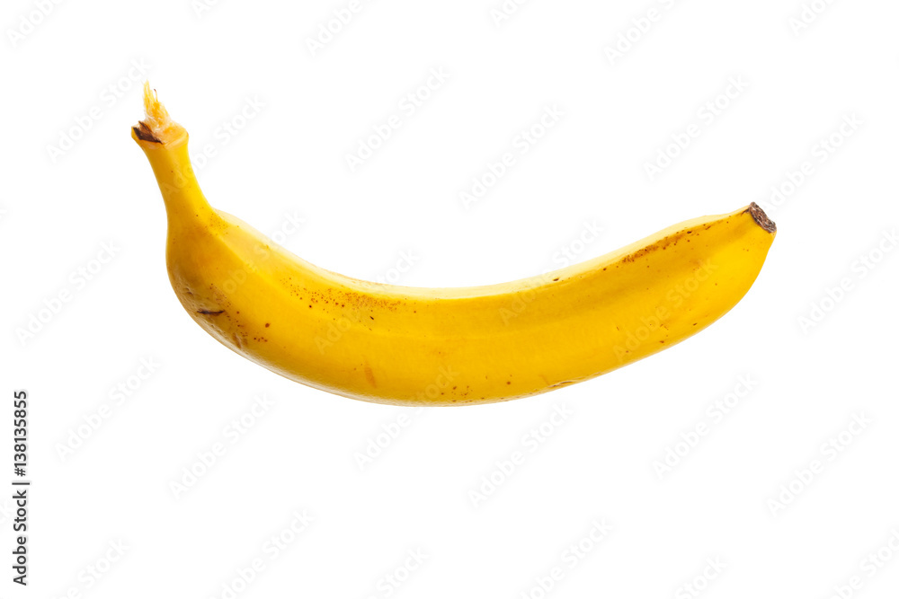 close up of Banana on white background