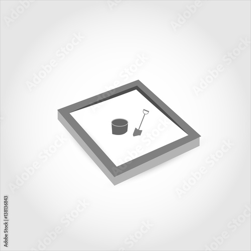 Children sandpit icon