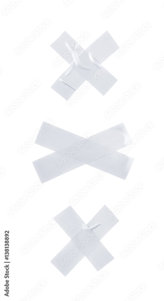 Obraz premium Cross made of insulating tape isolated