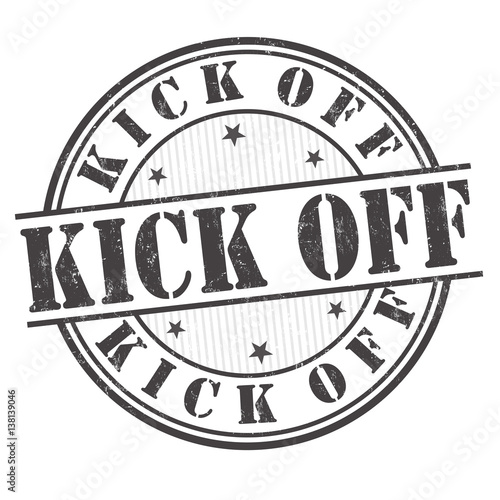 Kick off sign or stamp