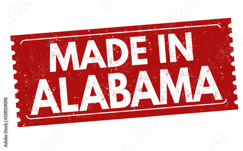 Made in Alabama sign or stamp