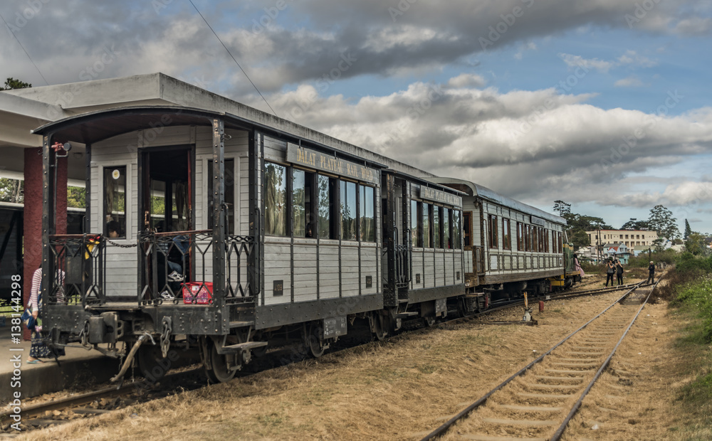 Da Lat trains in station in sunny day