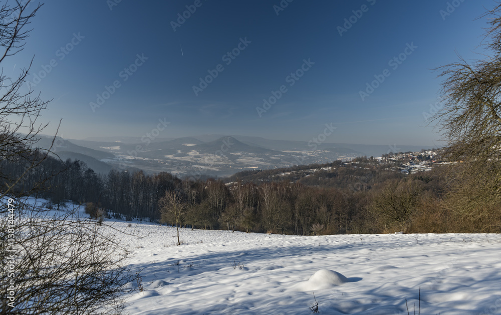 Sunny winter day near Vrabinec hill