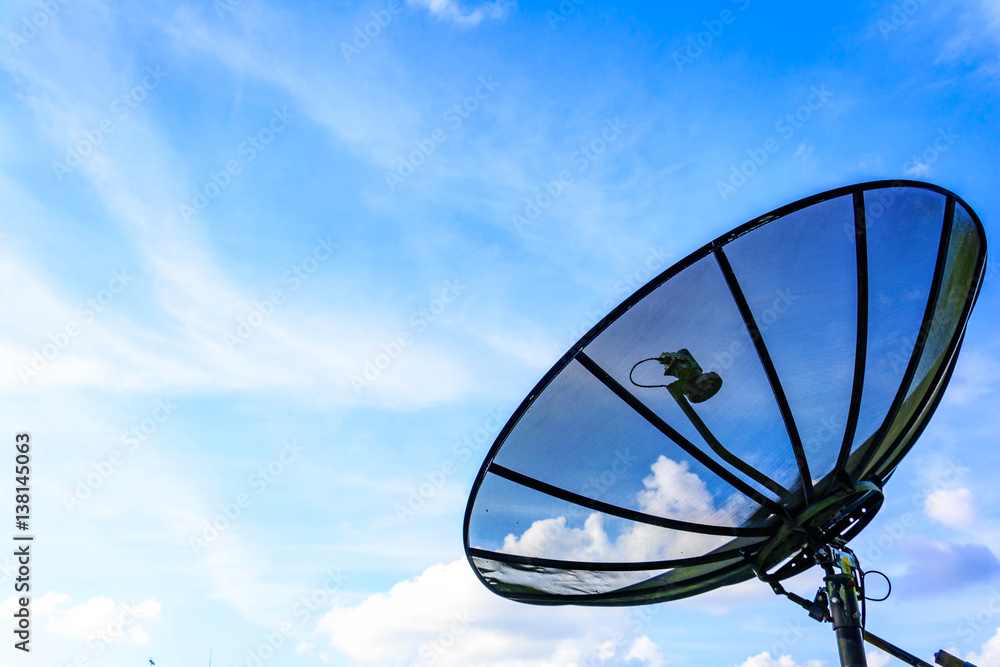 Satellite and.blue sky cloud