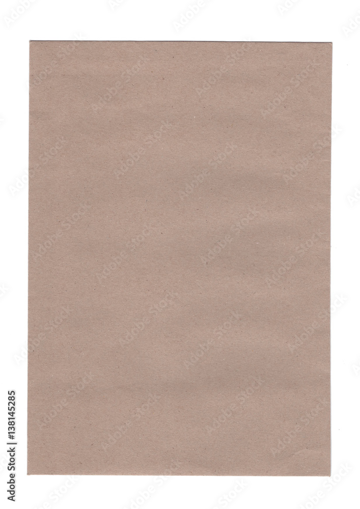 brown envelope paper on white background