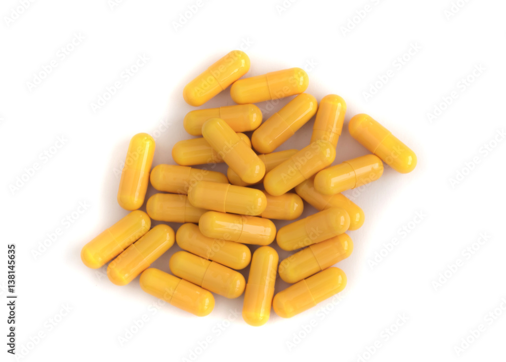Pharmaceutical Medicine Pills on White Backgfround Pharmaceutical Medicine Pills on White Backgfround
