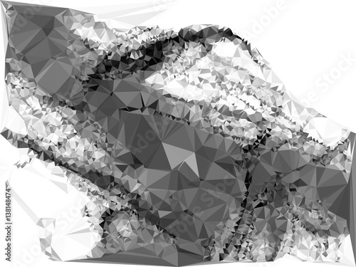 Abstract monochrome mosaic backdrop.  Vector clip art.