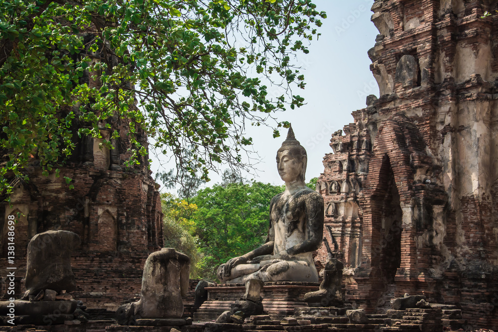 AYUTTHAYA, THAILAND Ruins and Antiques at the Ayutthaya Historical Park AYUTTHAYA, THAILAND Ruins and Antiques at the Ayutthaya Historical Park