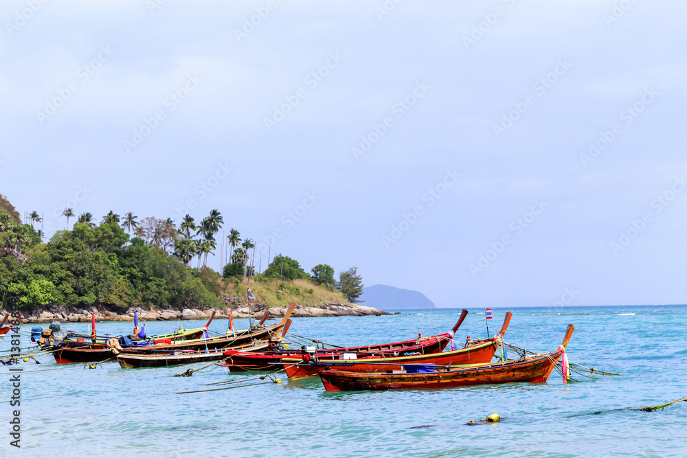 Rawai Beach, Phuket, Thailand with soft-focus and over light