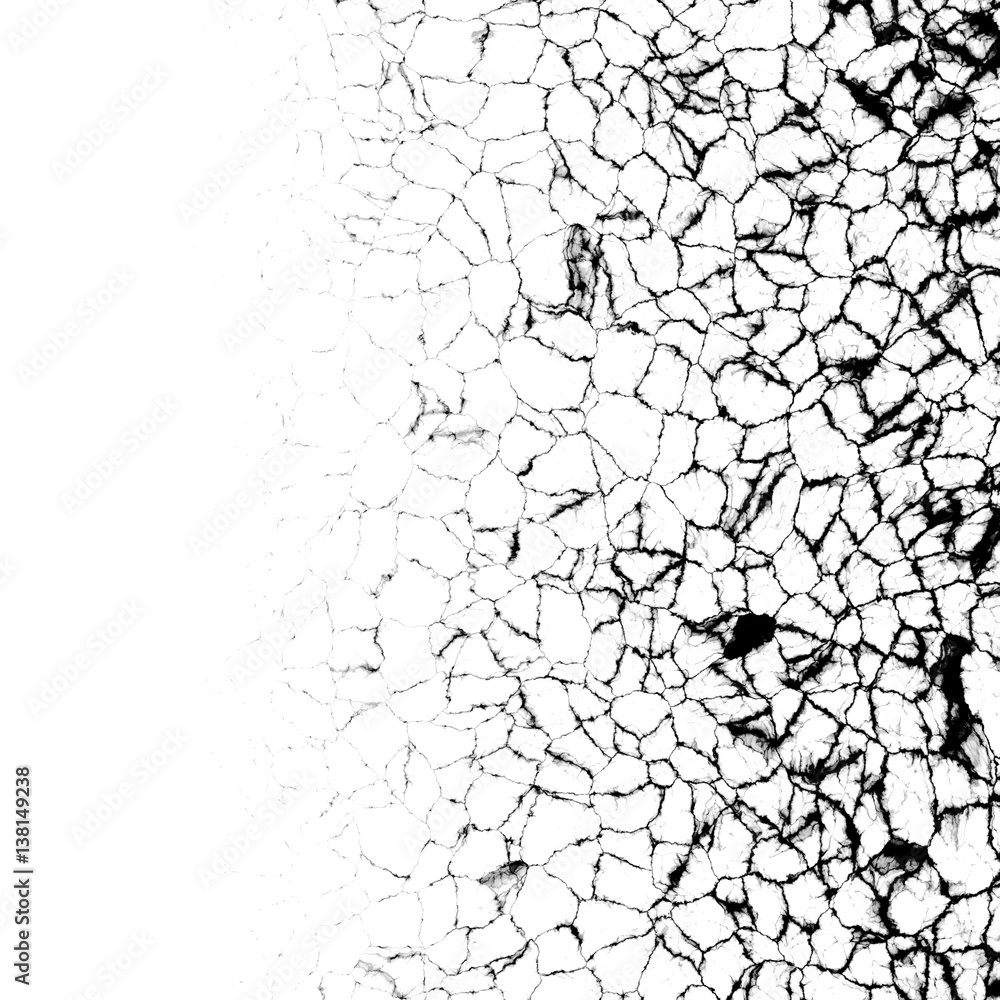 Cracks  grunge background in white background
