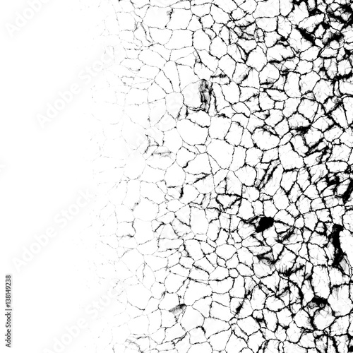 Cracks grunge background in white background