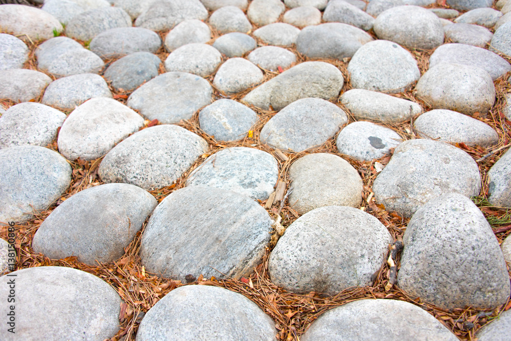 Round Stones Background with Perspective Round Stones Background with Perspective