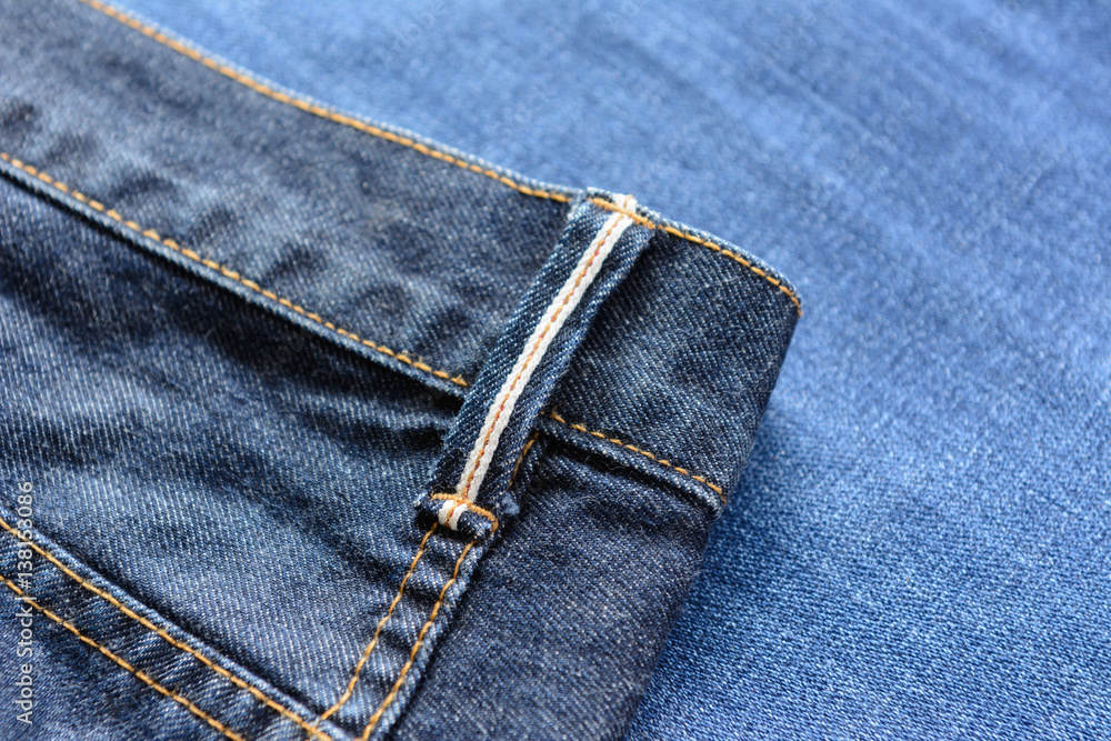 belt loop  of denim jeans