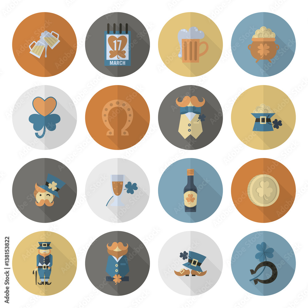 Fototapeta premium Saint Patricks Day Icon Set