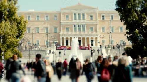 Wallpaper Mural Greek parliament and Syntagma sq establish shot slowmo 100p Torontodigital.ca