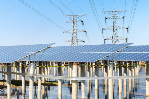 solar power plant under the sunny sky © chungking