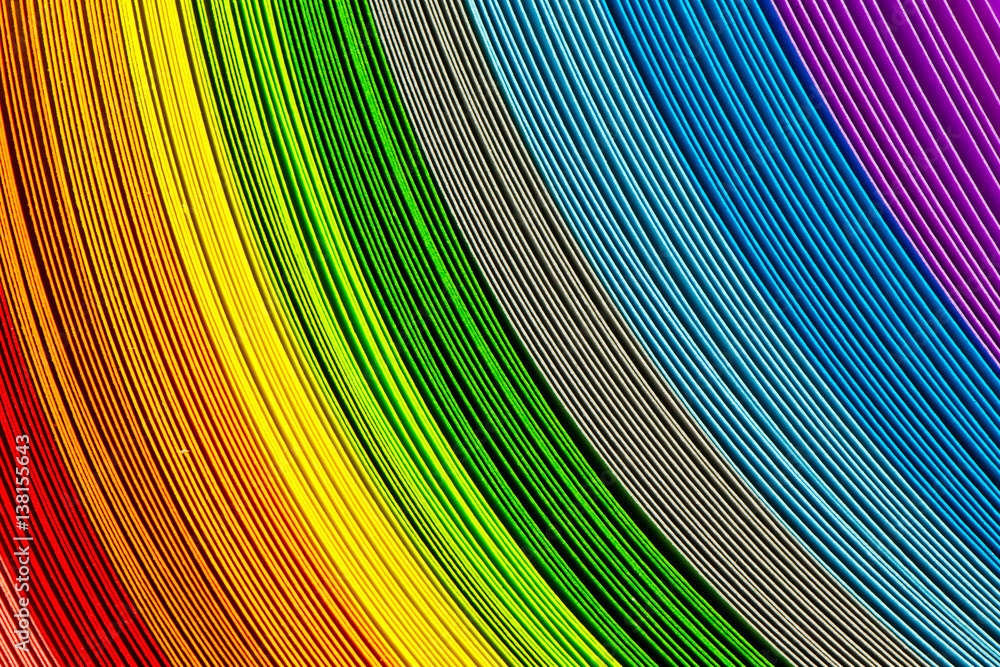 Paper Strips in Rainbow Colors As Colorful Backdrop Stock Photo