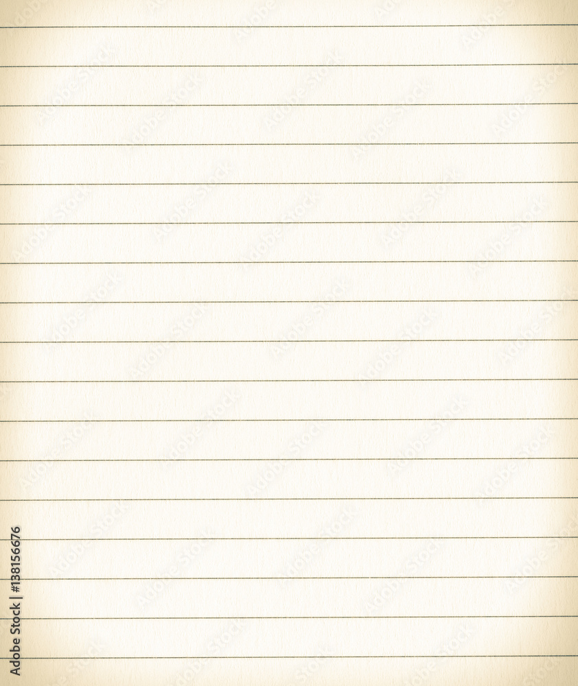 Ruled sheet of paper texture or background  - obrazy, fototapety, plakaty 