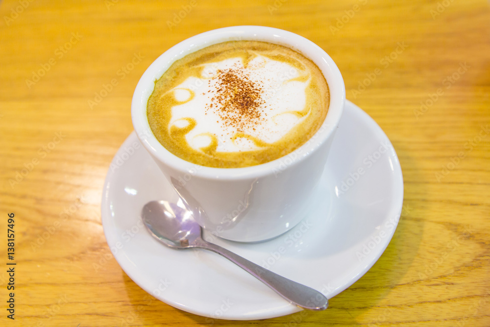 hot coffee on the table hot coffee on the table