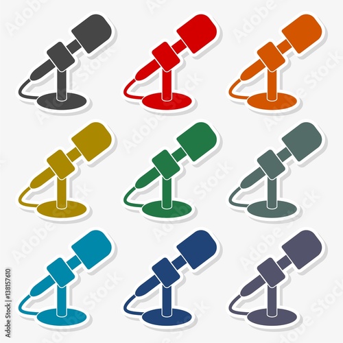 Microphone icon - vector Illustration