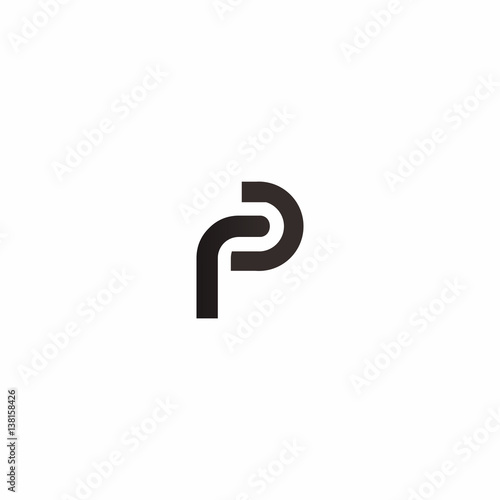 r p letter logo vector