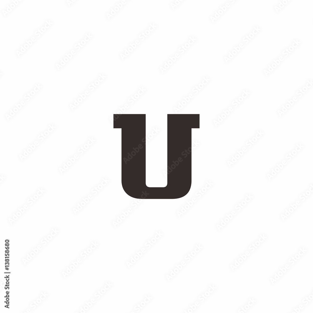 Obraz premium U Letter Formal Logo Vector