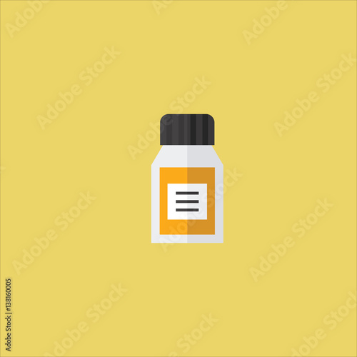 chemicals bottle icon flat design