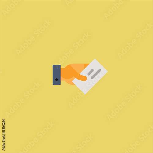 business card icon flat design
