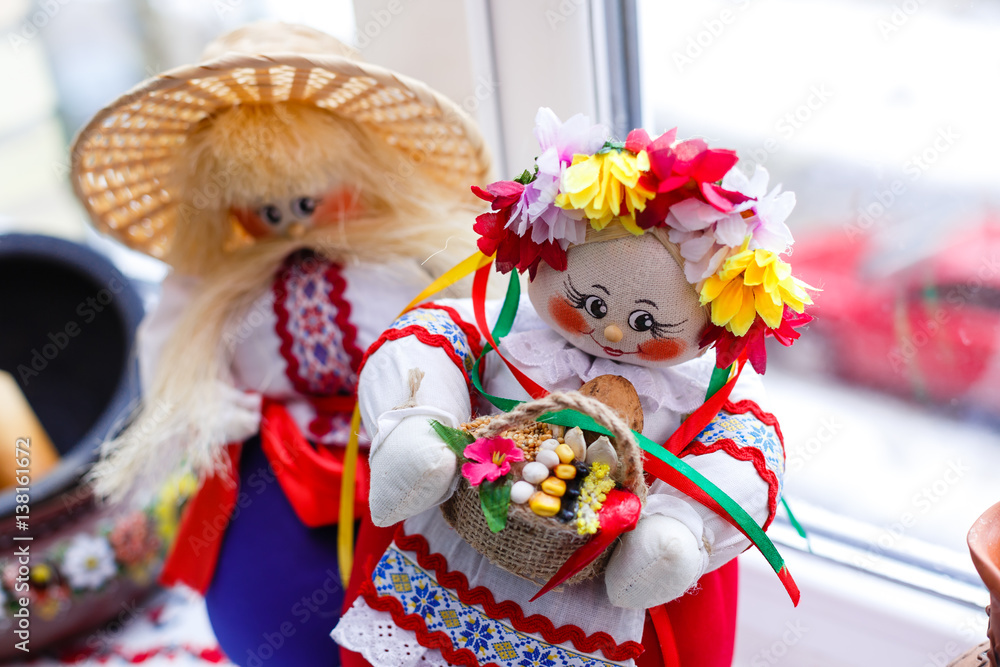 Ukrainian traditional the magic guarded handmade dolls motanka