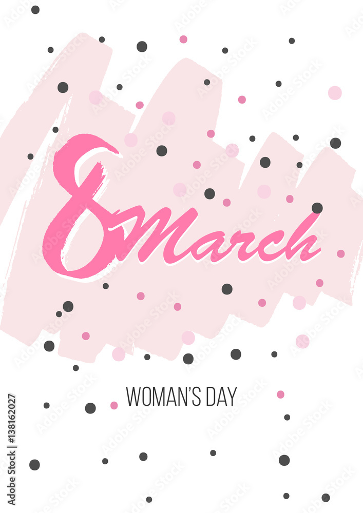 March 8 Happy womans day greeting card. Vector illustration EPS10 March 8 Happy womans day greeting card. Vector illustration EPS10
