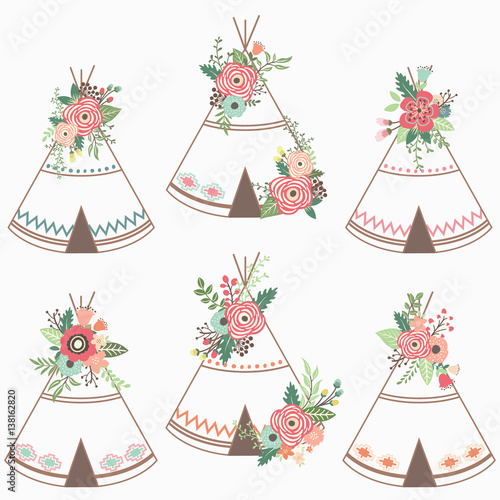 Flower Teepee Elements