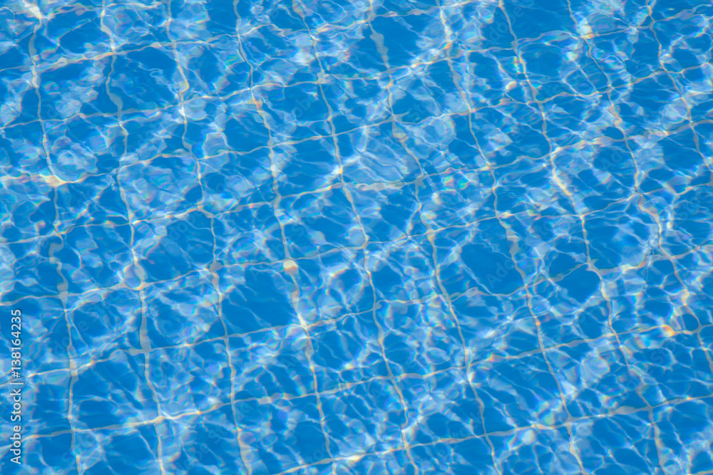 Blue ripped water in swimming pool