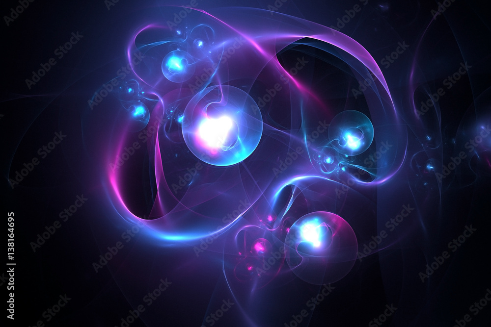 Obraz premium 3D rendering abstract fractal light background