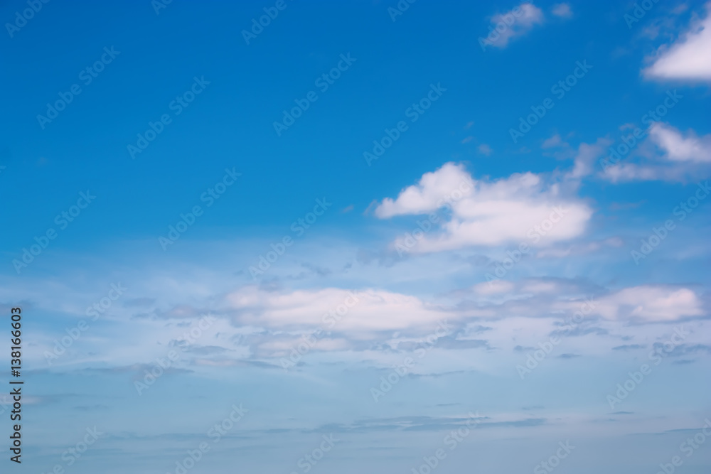 White clouds in blue sky.