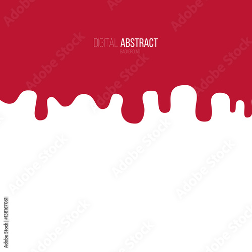 Cartoon red liquid in flat style. Abstract digital geometric background.