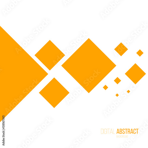Free Download Abstract digital geometric background. Modern flat color shapes. - GFXLoad