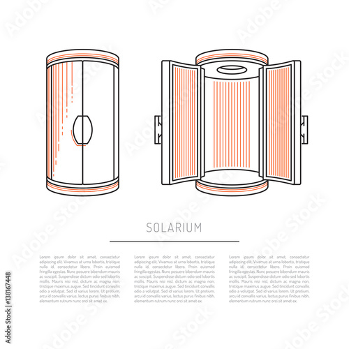 Equipment for tanning studios and beauty salons Solarium, tanning bed.