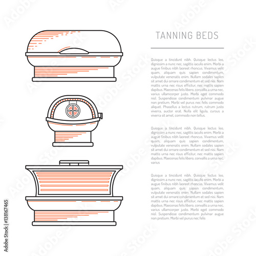 Equipment for tanning studios and beauty salons Solarium, tanning bed.