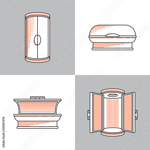 Equipment for tanning studios and beauty salons Solarium, tanning bed.