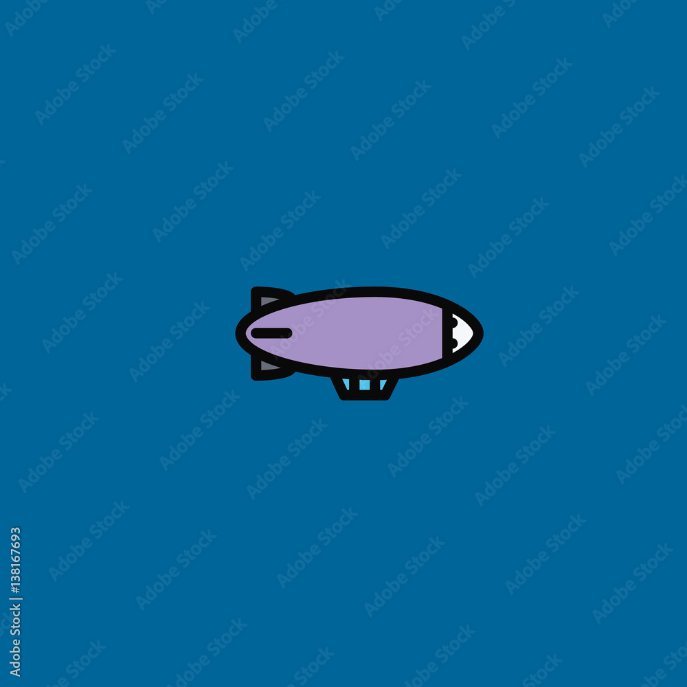 zeppelin icon flat design zeppelin icon flat design