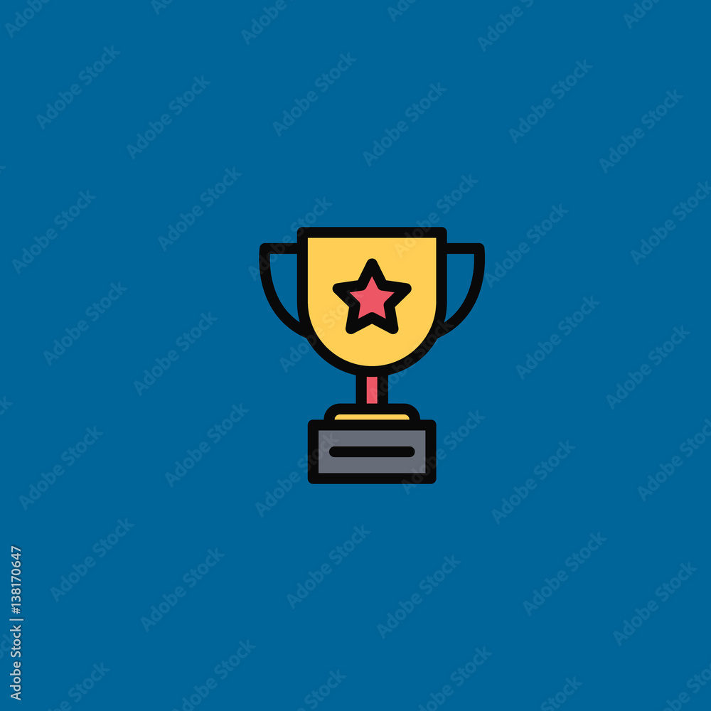 winer cup icon flat design winer cup icon flat design