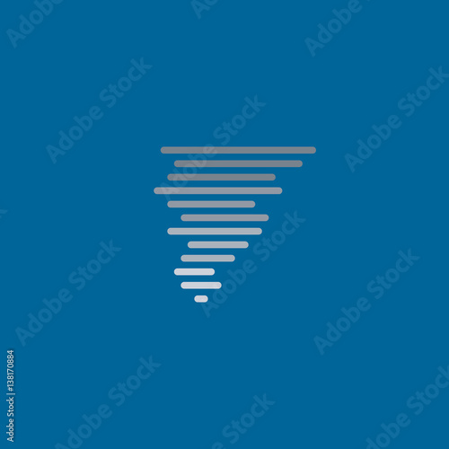 tornado icon flat design