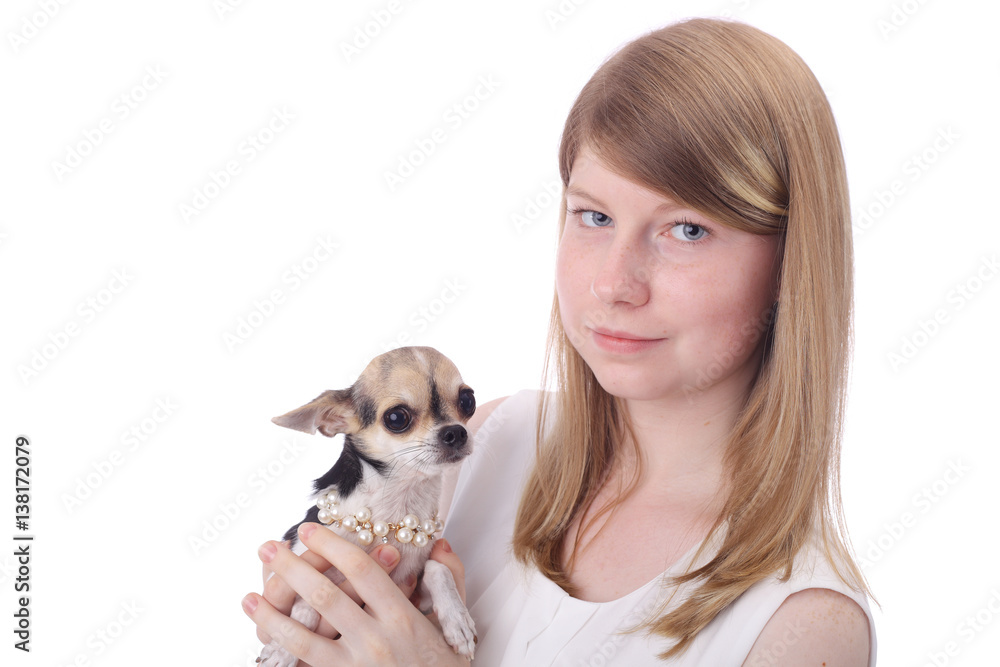 Girl and dog Girl and dog