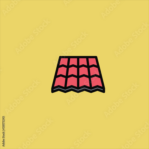 roof icon flat design