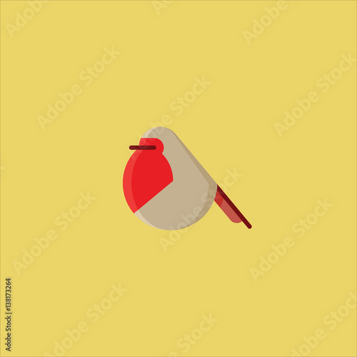 robin icon flat design